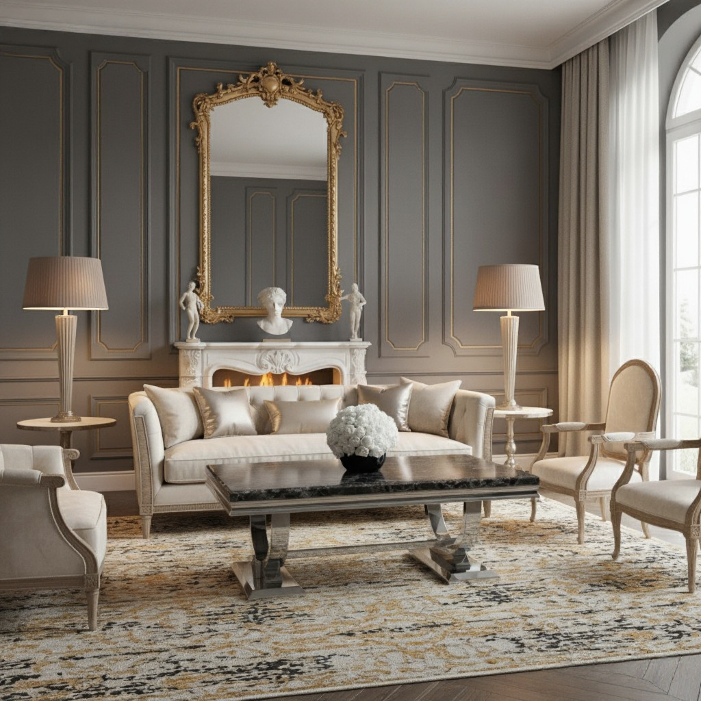Ariana Round-Base Coffee Table side angle
