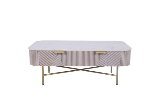 Amiri Marble & Mango Wood Coffee Table