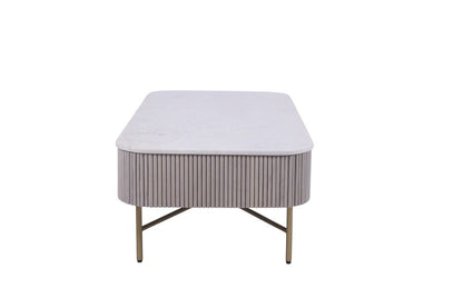 Amiri Marble & Mango Wood Coffee Table detail
