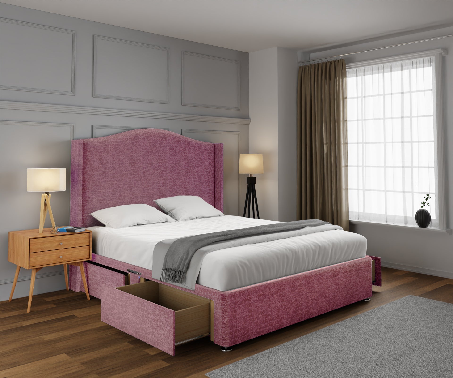 Arabella Winged Divan Bed