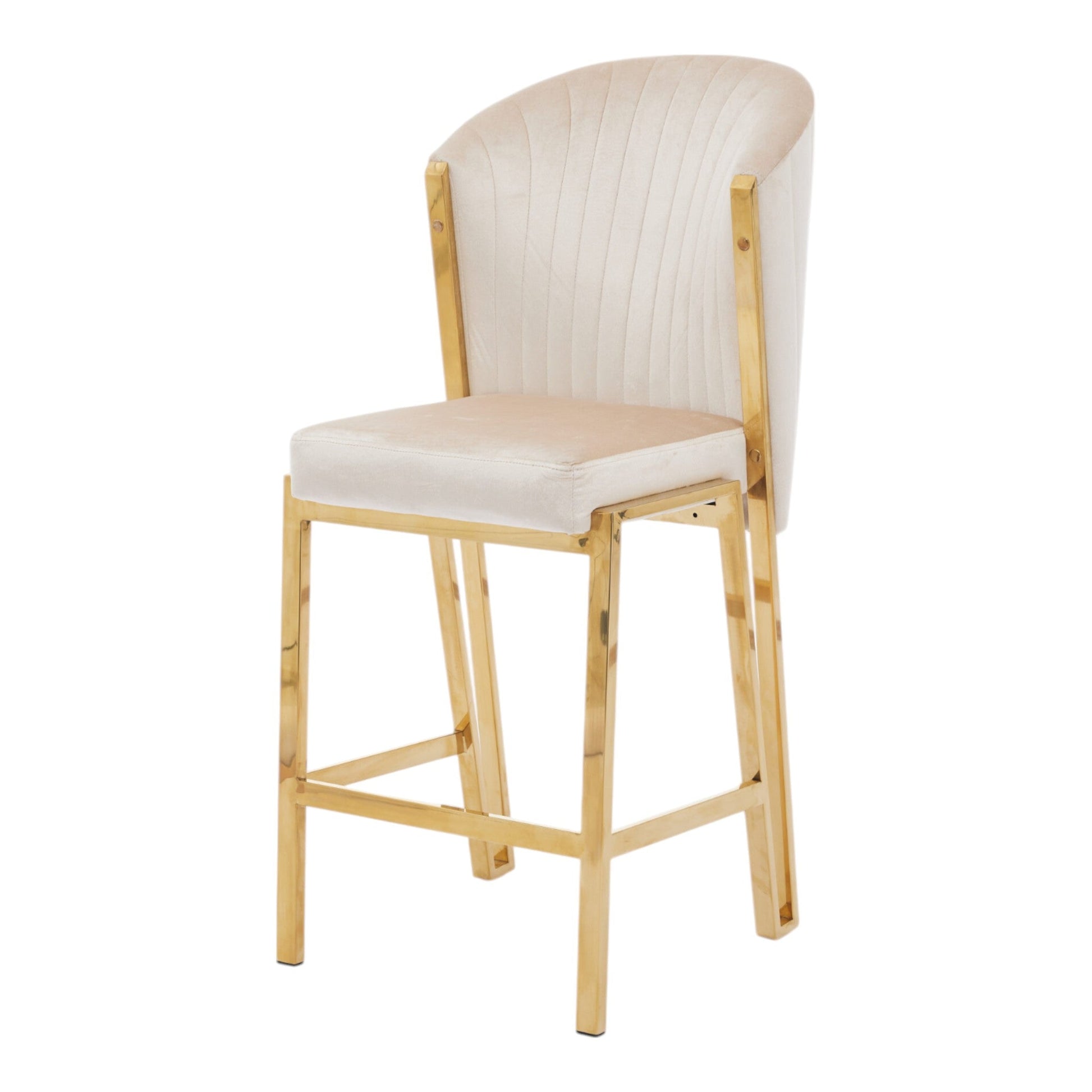 Favian Luxury Velvet Bar Stool