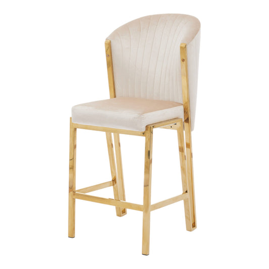 Favian Luxury Velvet Bar Stool