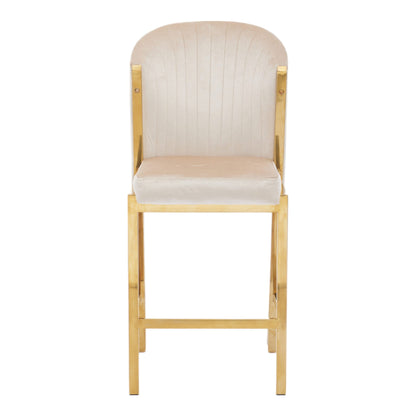 Favian Luxury Velvet Bar Stool detail