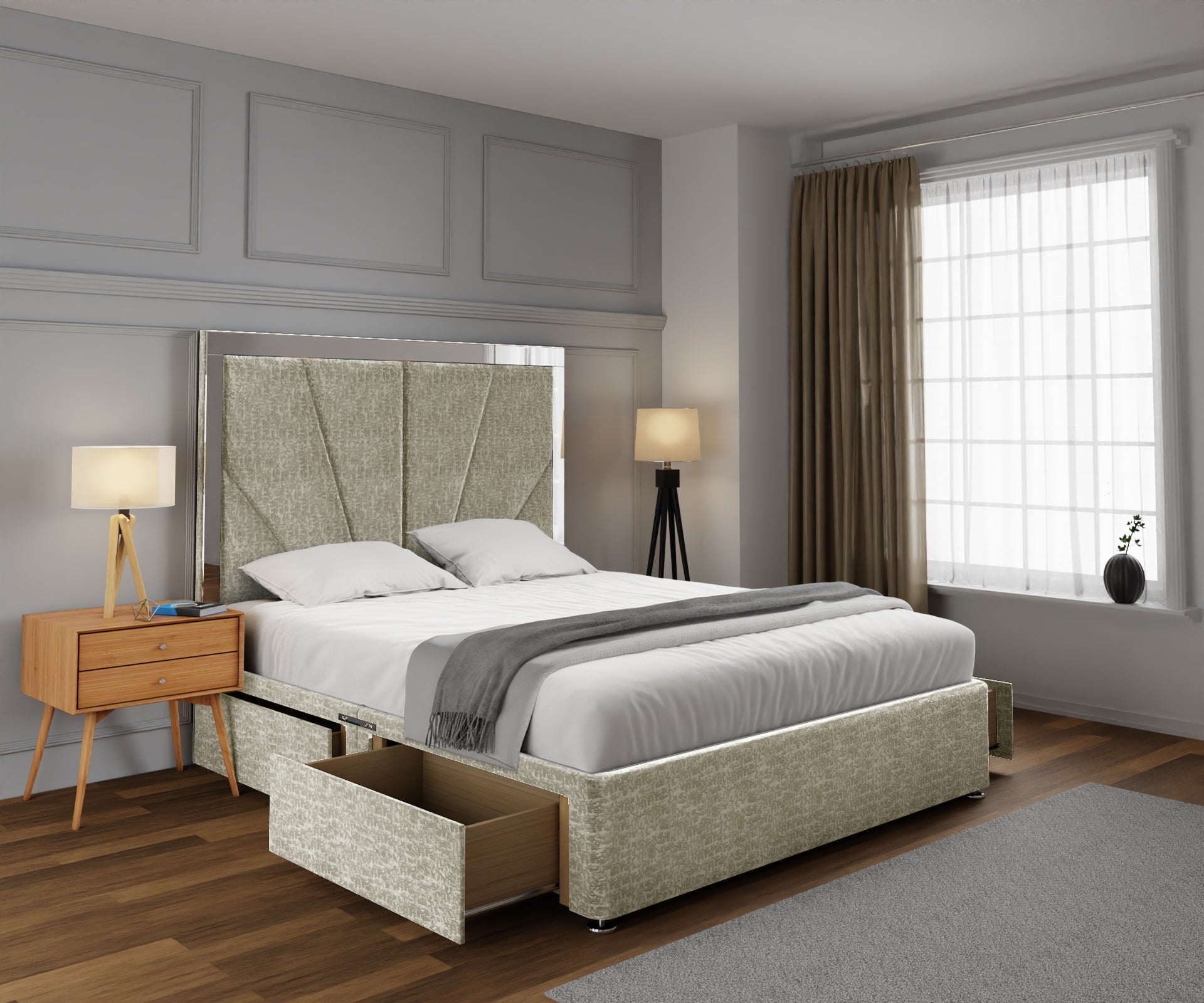 Chelsea Horizon Mirrored Divan Bed