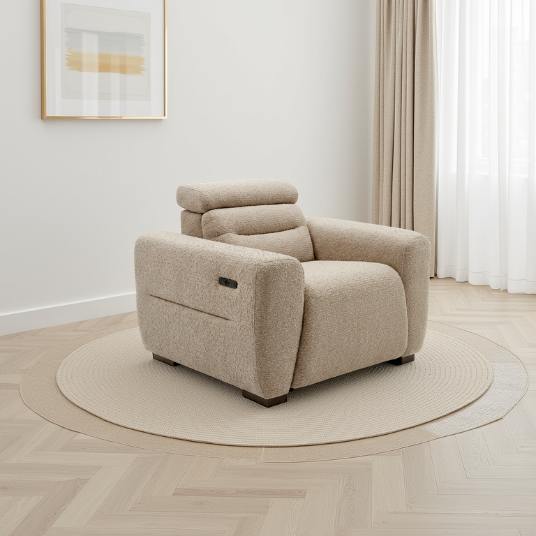 Toronto Electric Recliner Armchair Beige