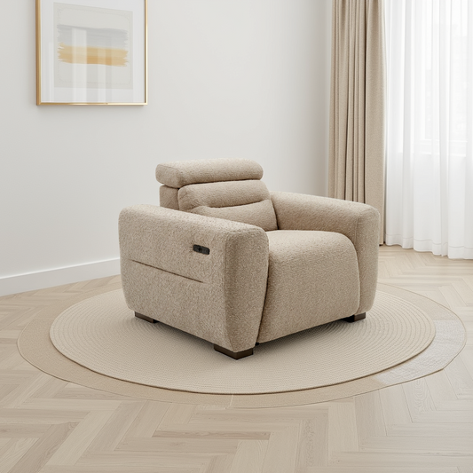 Toronto Electric Recliner Armchair Beige