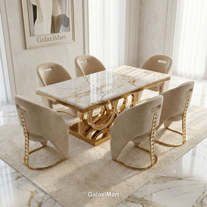 Crystal Marble Dining Set - Detail
