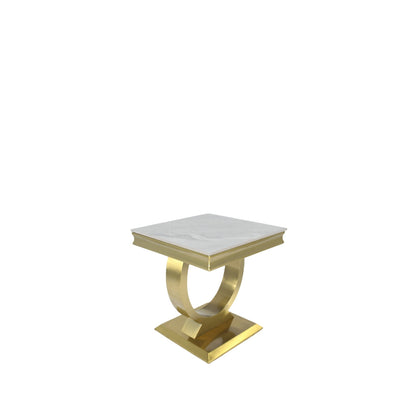 Ariana Gold Marble Lamp Table detail