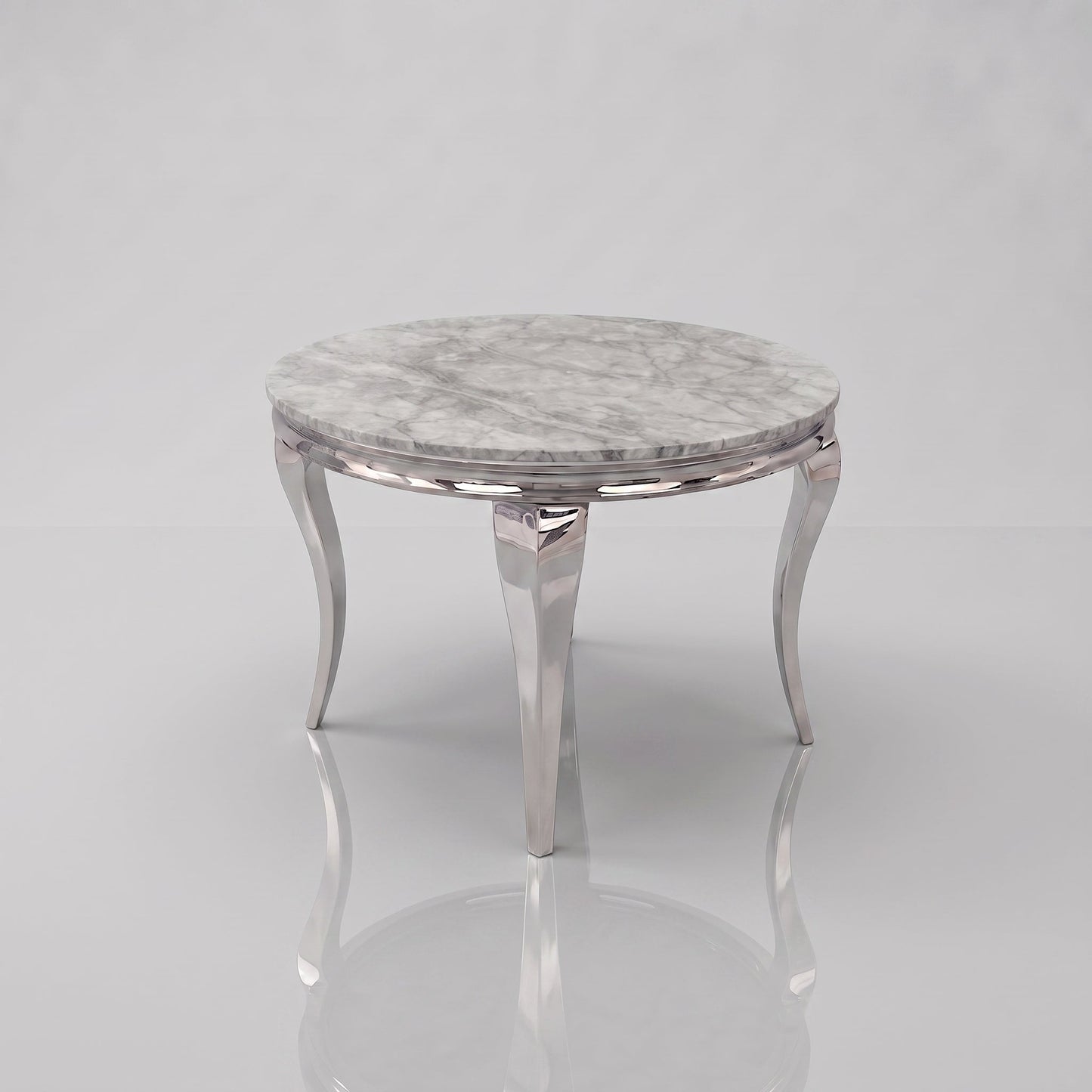 Louis Grey Marble Round Dining Table