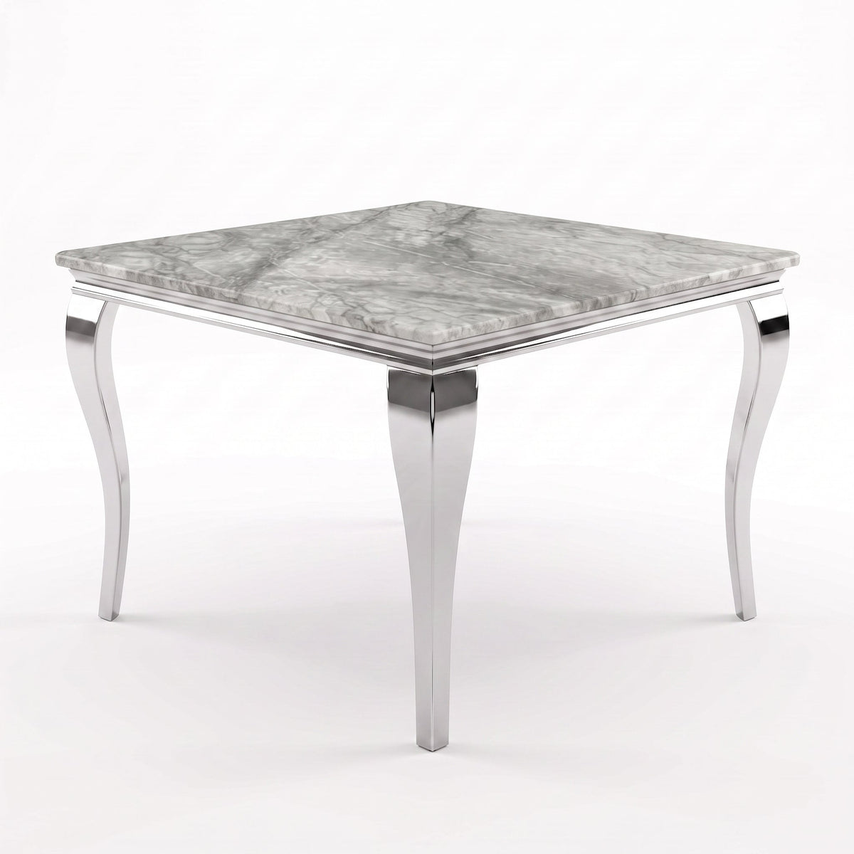 Louis Grey Marble Square Dining Table