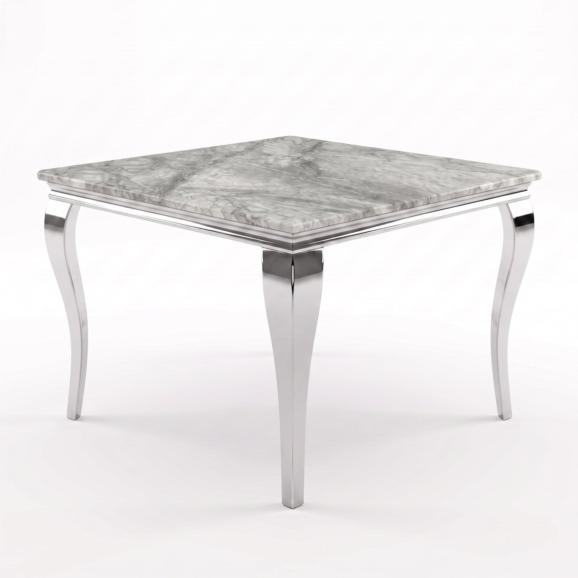 Louis Grey Marble Square Dining Table