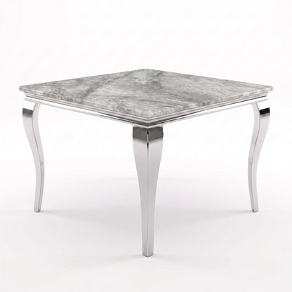 Louis Grey Marble Square Dining Table
