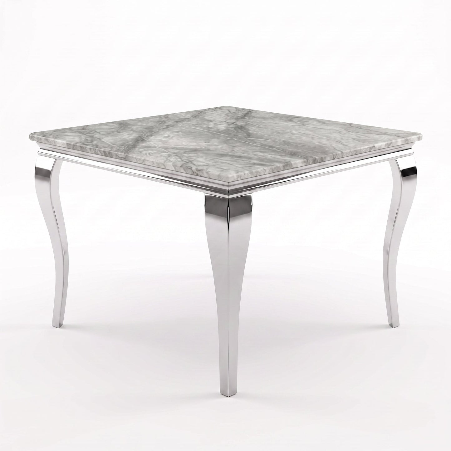Louis Grey Marble Square Dining Table