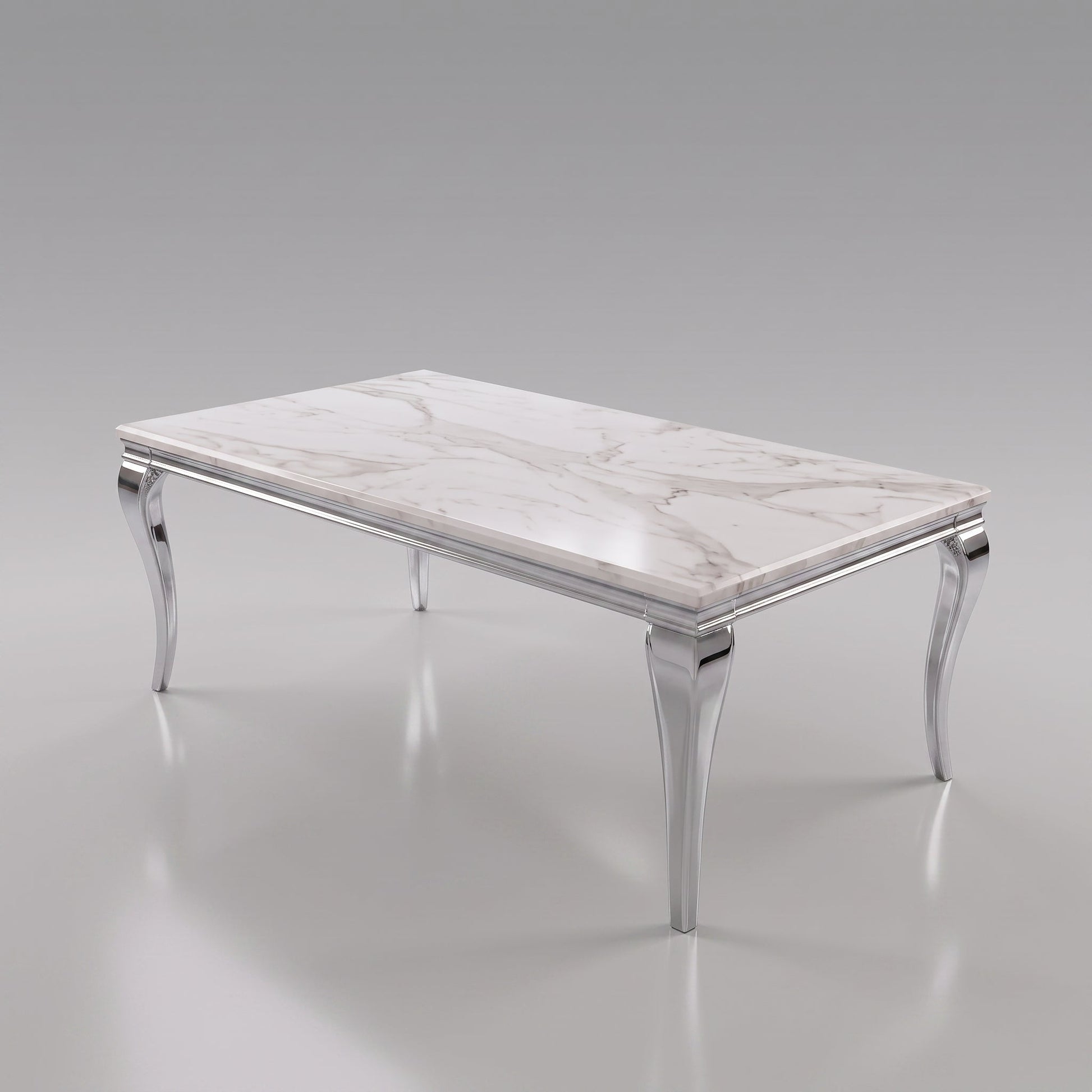 Louis White Marble Dining Table