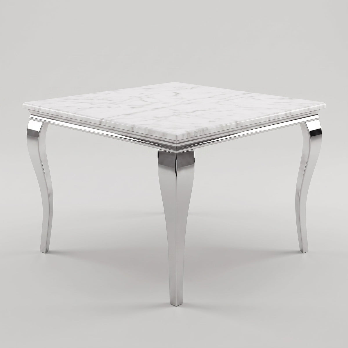 Louis White Marble Square Dining Table