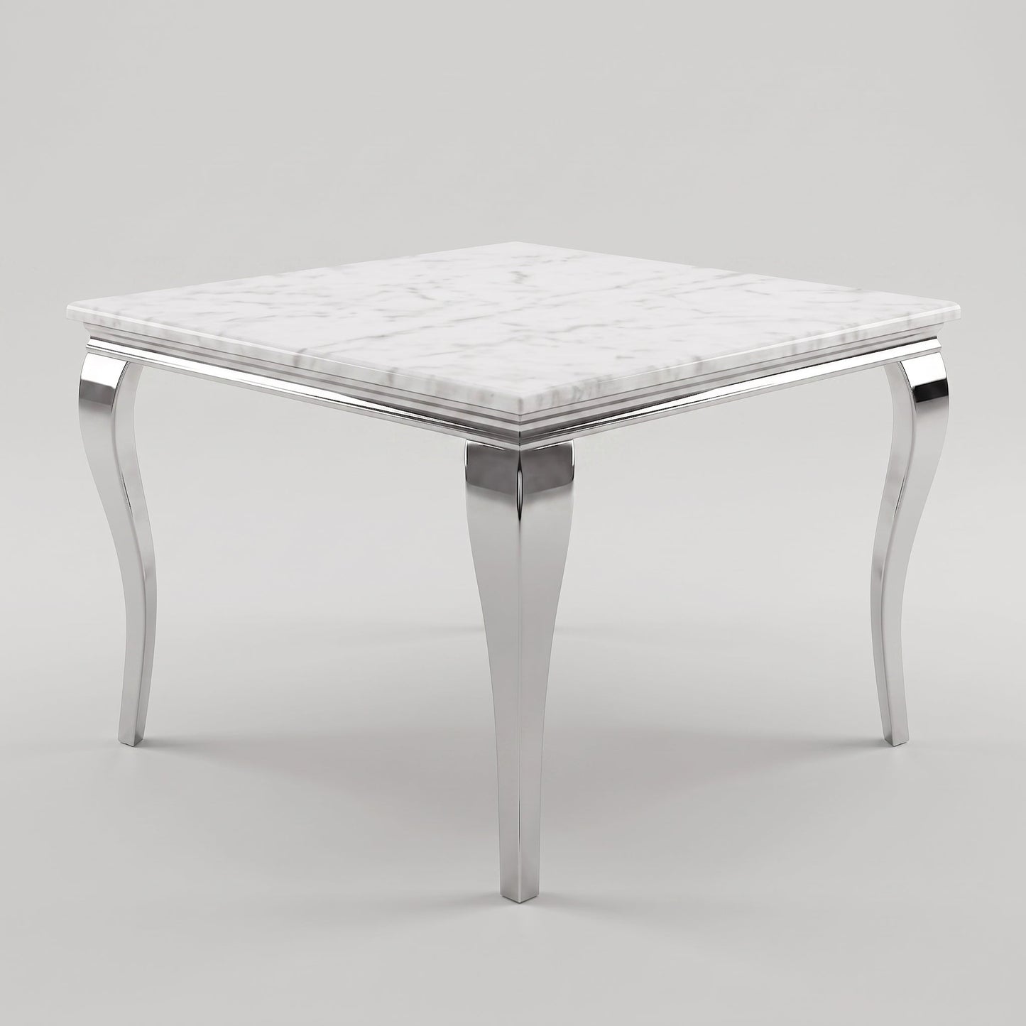 Louis White Marble Square Dining Table