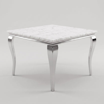 Louis White Marble Square Dining Table