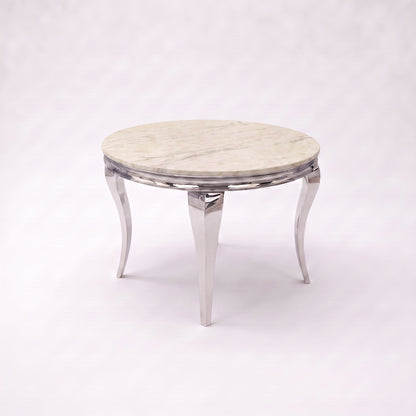 Louis Cream Marble Round Dining Table