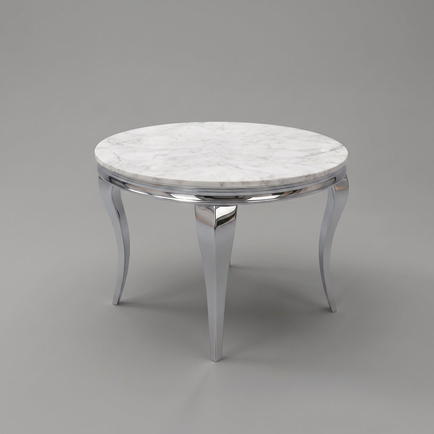 Louis White Marble Round Dining Table