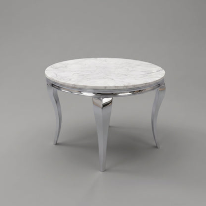 Louis White Marble Round Dining Table