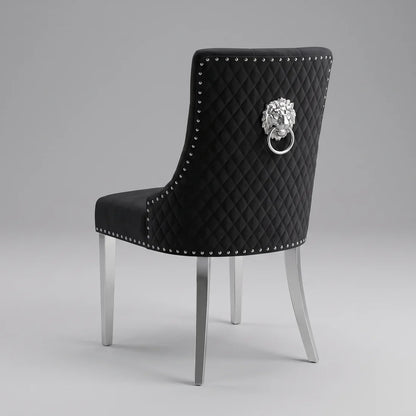 Majestic Black Velvet Chair