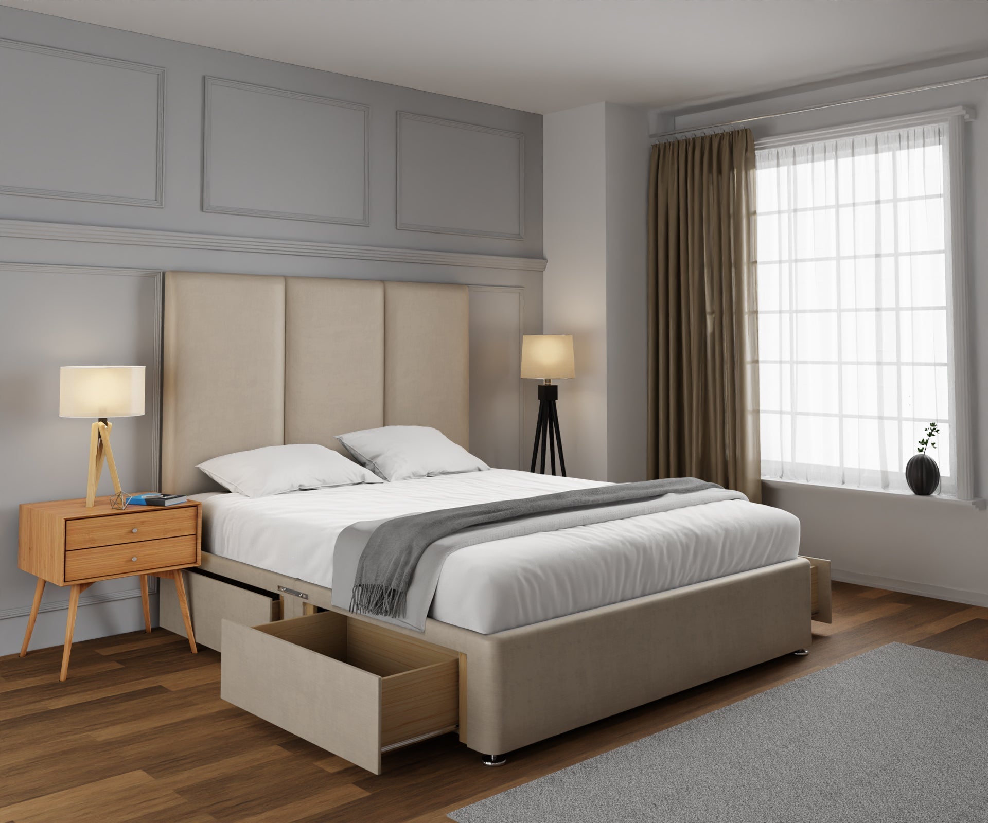 Ruby Divan Bed Ivory