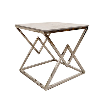 Vesta Chrome Lamp Table detail