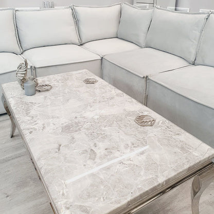 Louis Coffee Table Chrome Finish