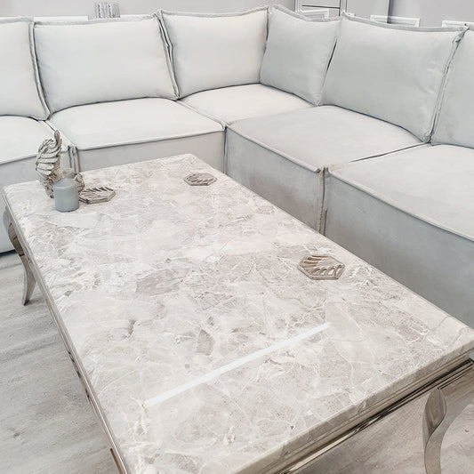 Louis Coffee Table Chrome Finish
