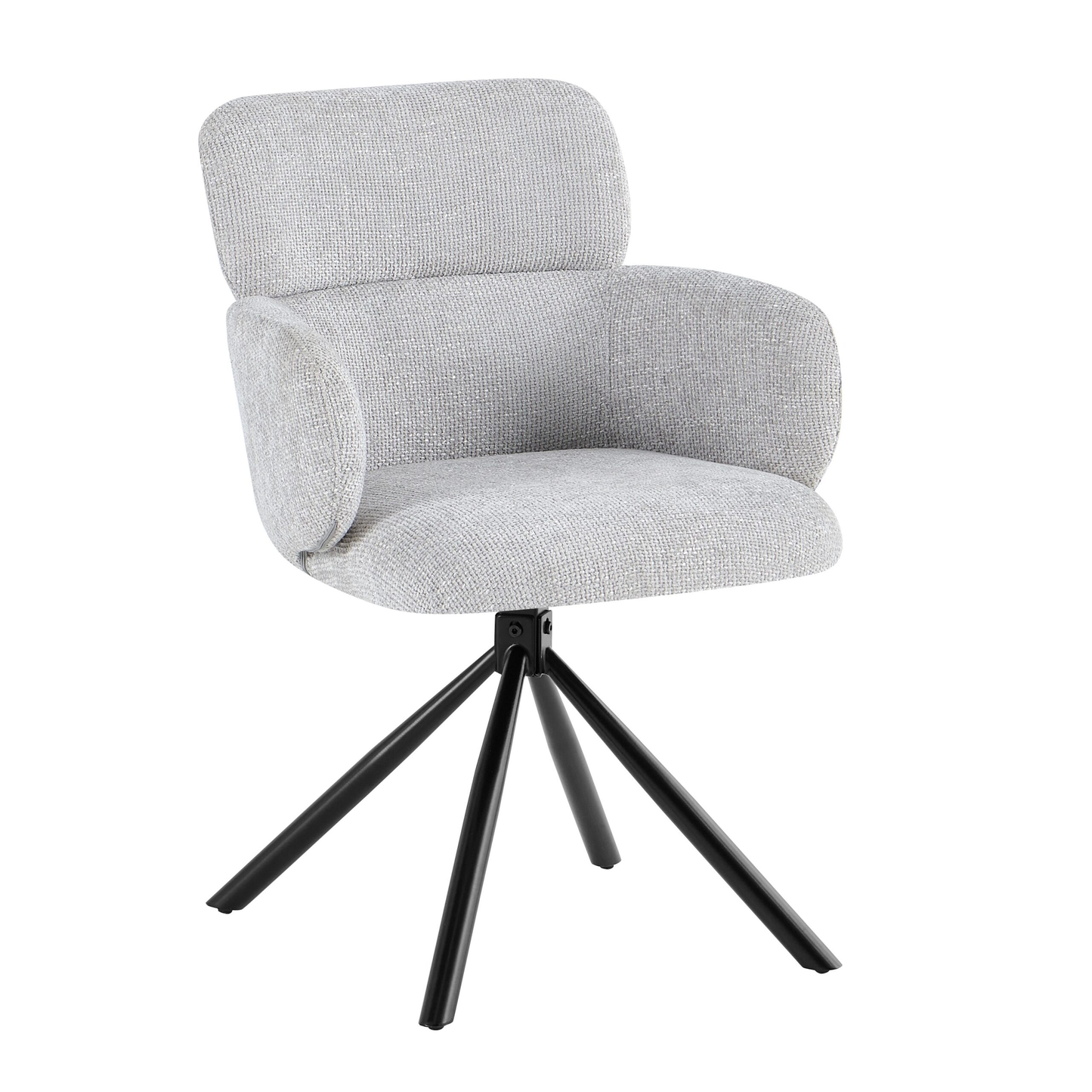Monaco Grey Extendable Dining Set with Tunscay Beige Swivel Chairs